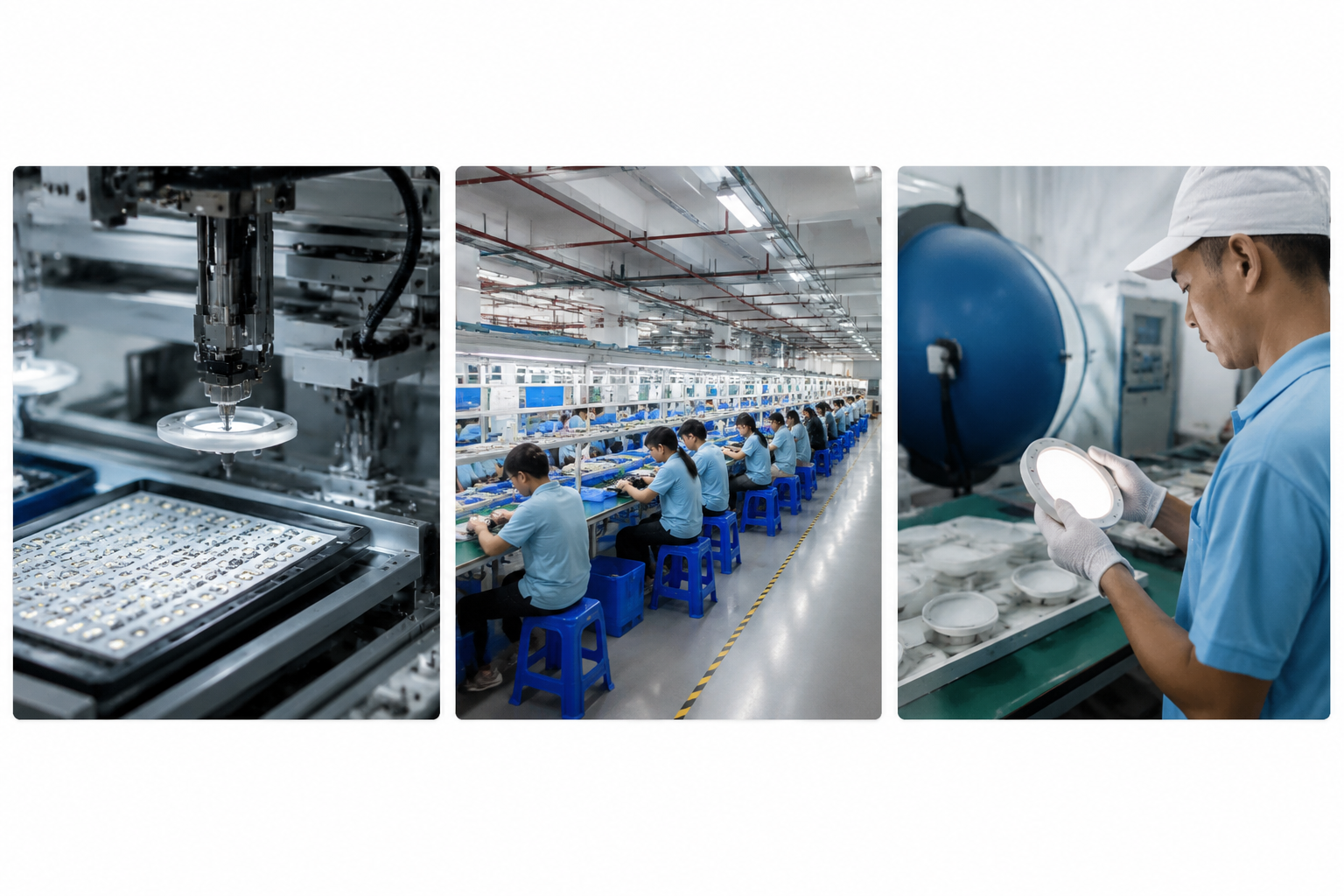 Mass production line for OEM LED lighting