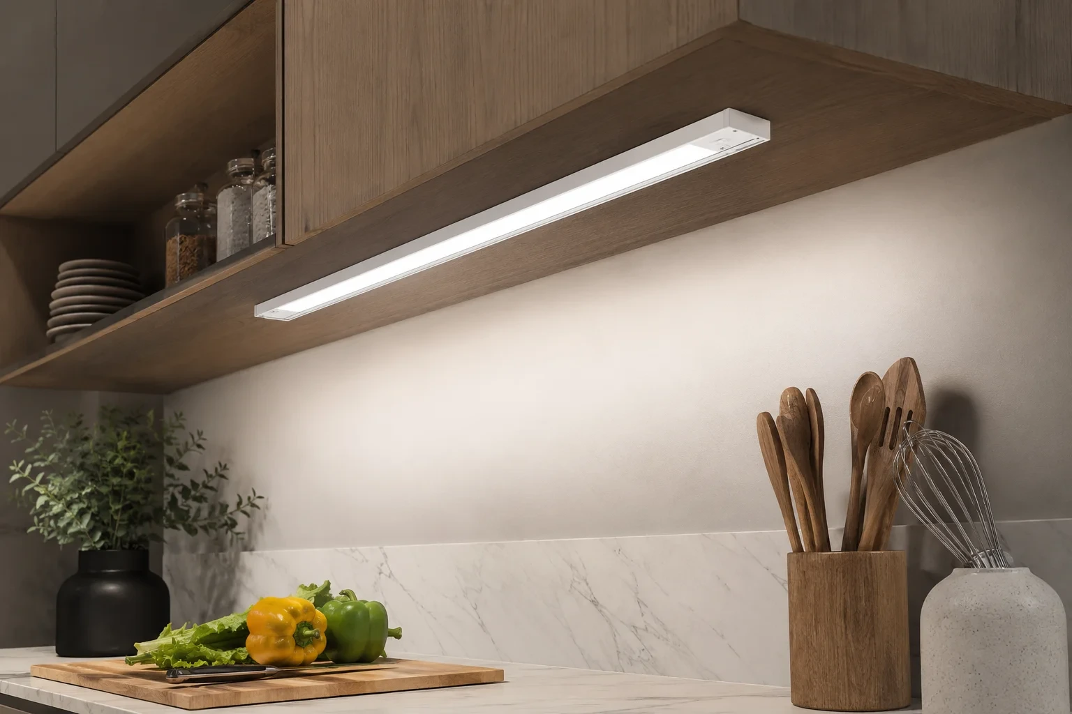 LED Under Cabinet Lighting installed in kitchen