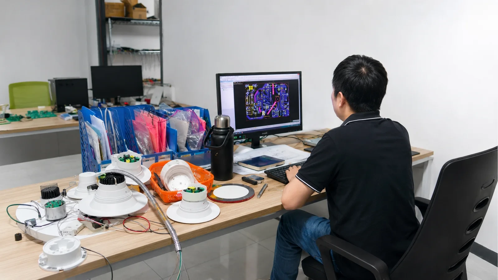 LED mirror factory functional inspection
