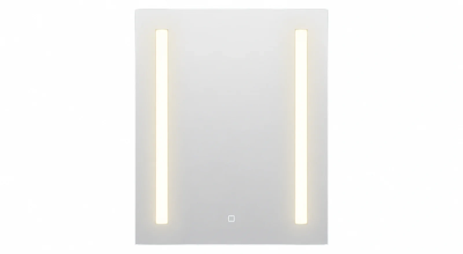 Lighted LED bathroom mirror with wall mounting