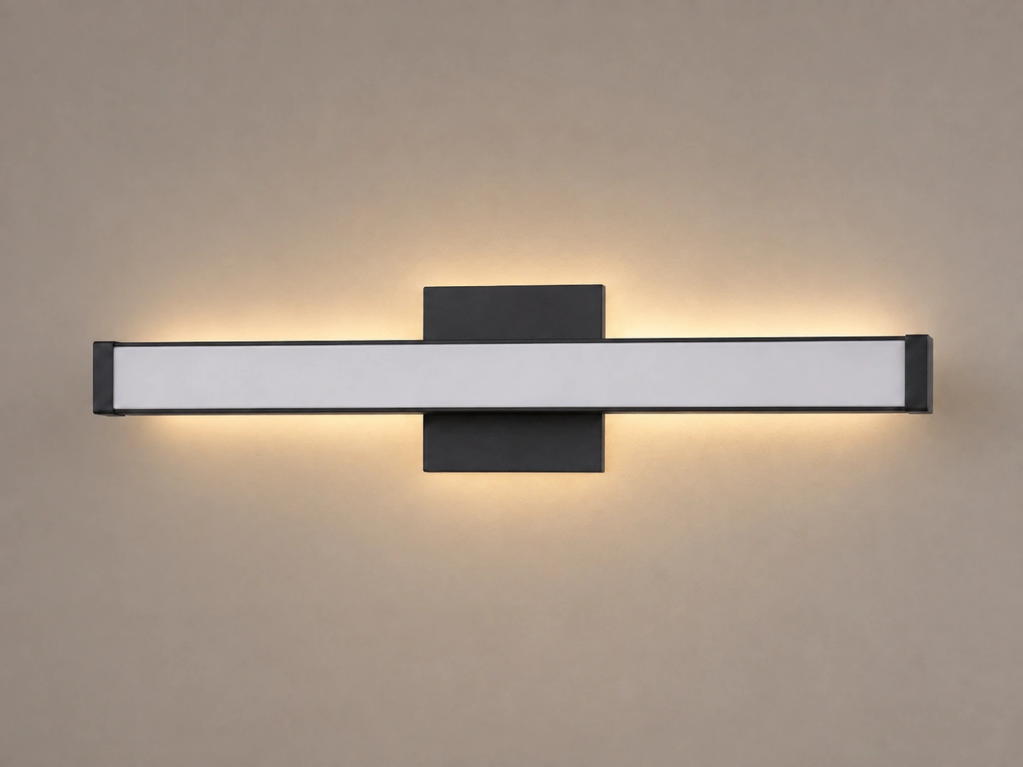 LED vanity light with night light mode activated