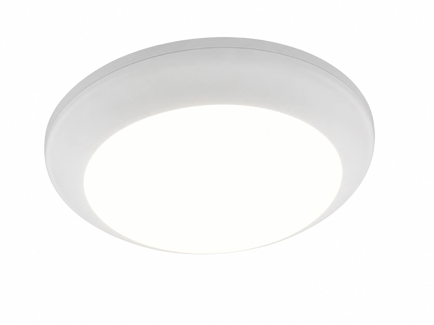 LED disk light installed in hallway