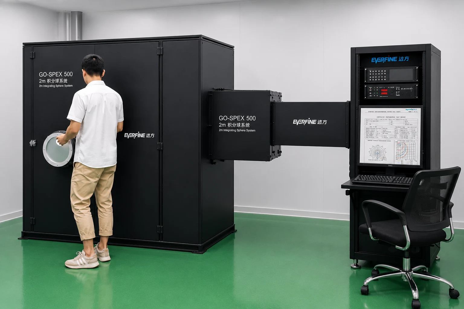 Photometric heat map and IES light distribution testing