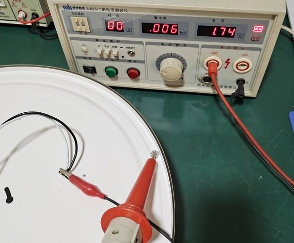 LED mirror electrical and hi-pot testing