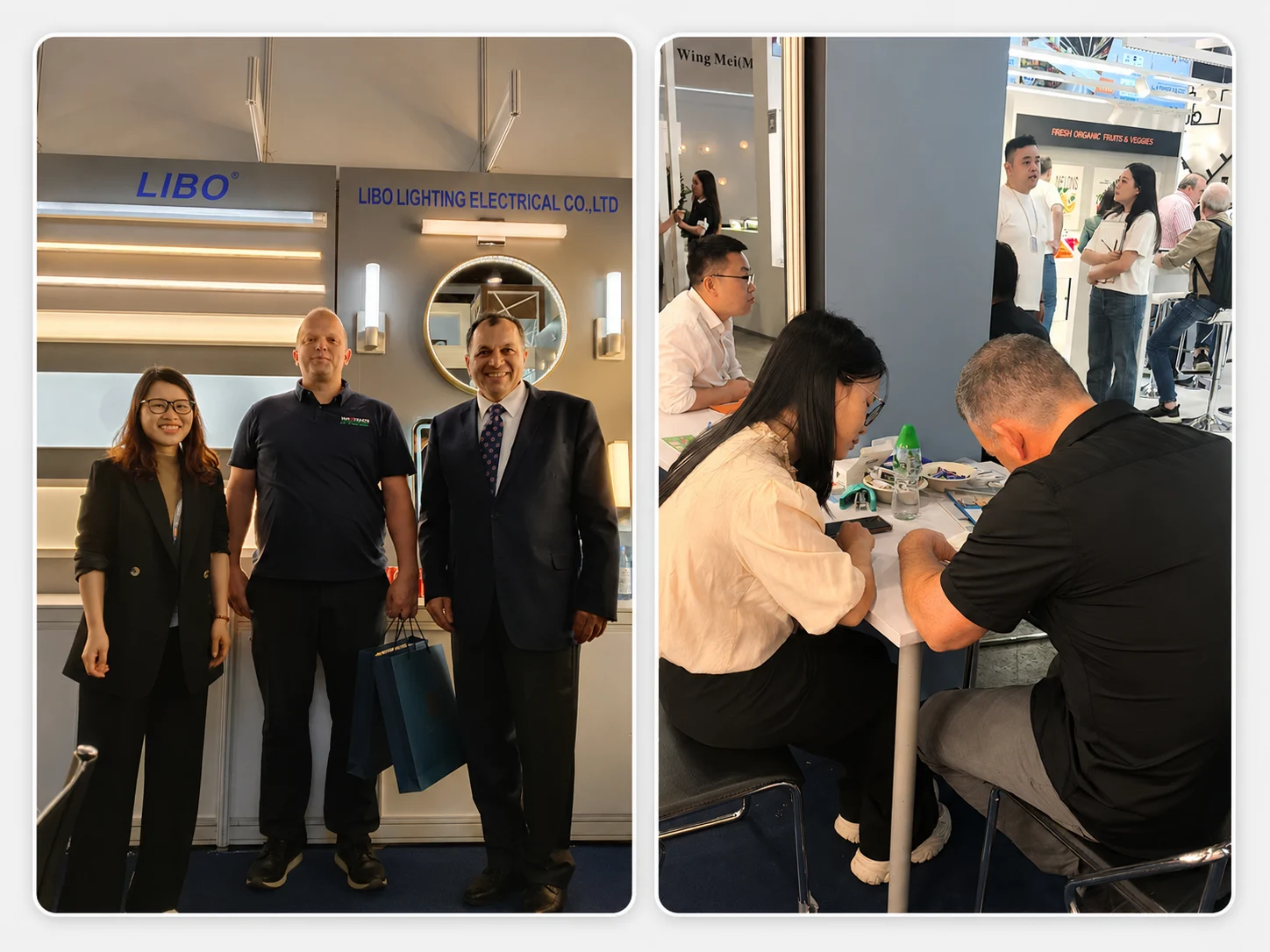 LIBO Lighting booth at international lighting exhibition