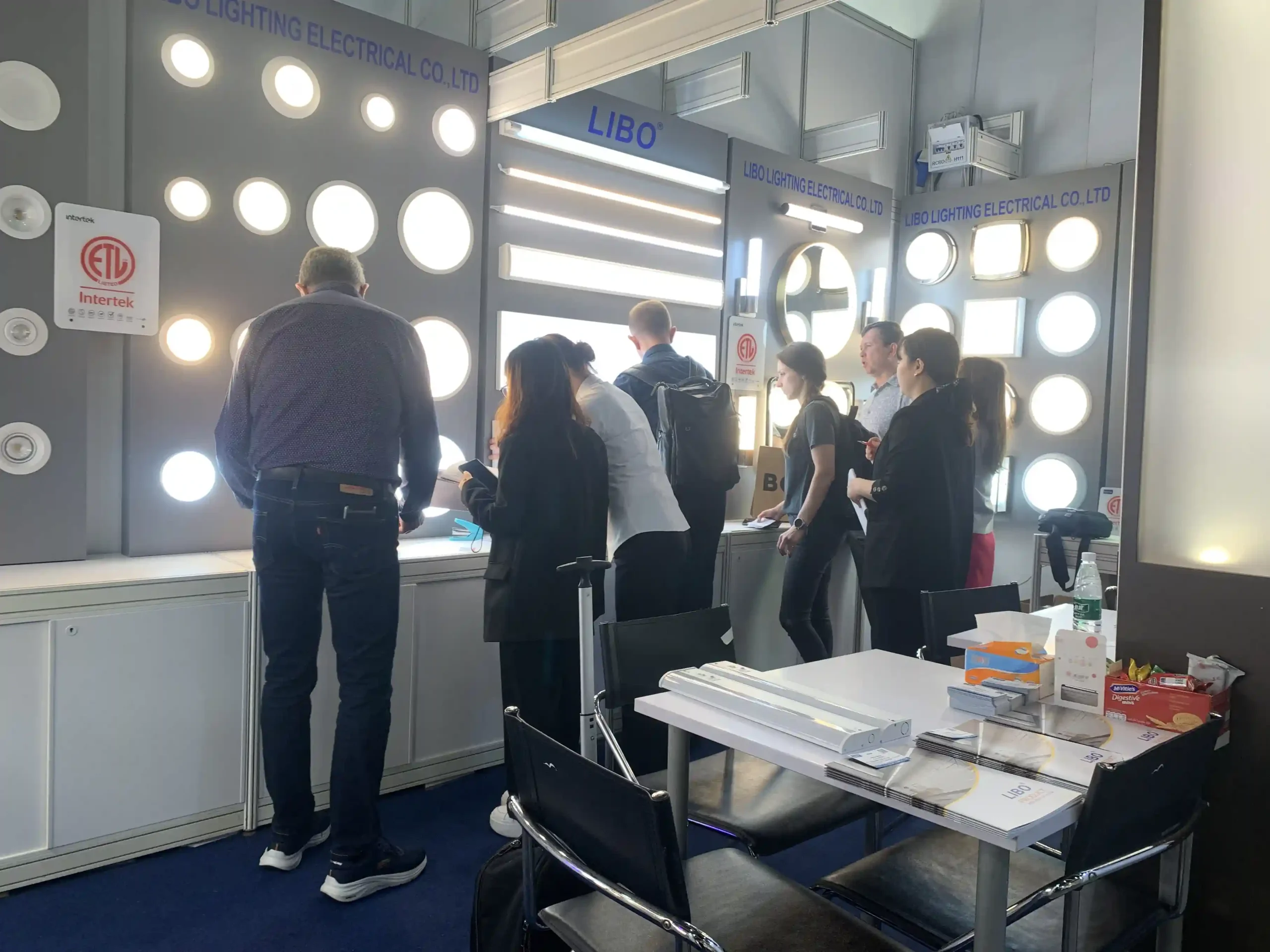 Smart mirror display at lighting fair