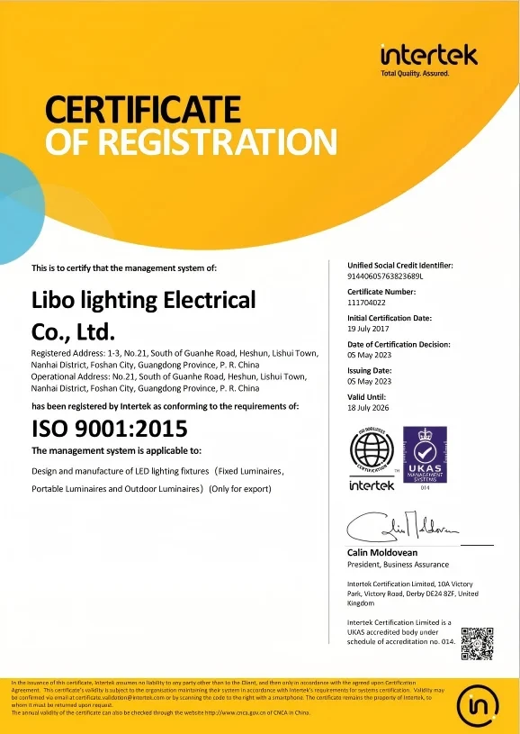 ISO 9001 quality management representation