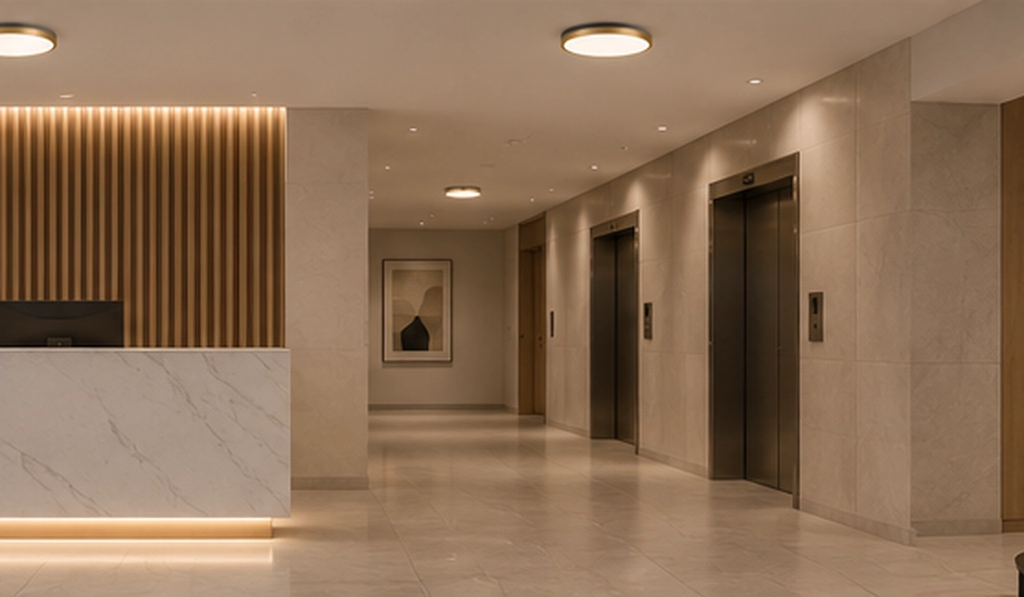 Commercial building corridor lighting