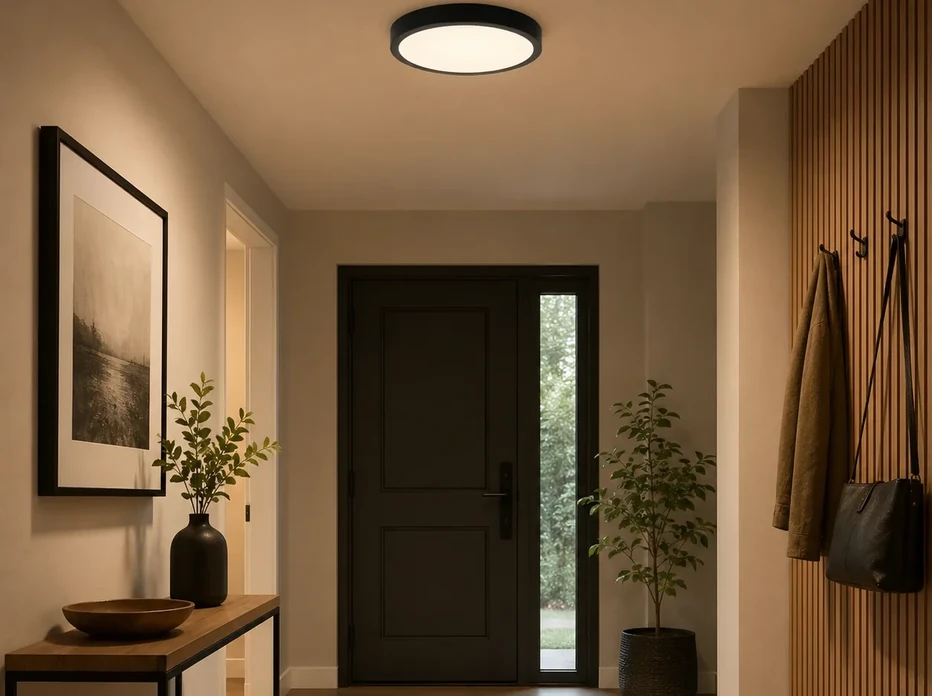 Low profile surface mount LED ceiling light