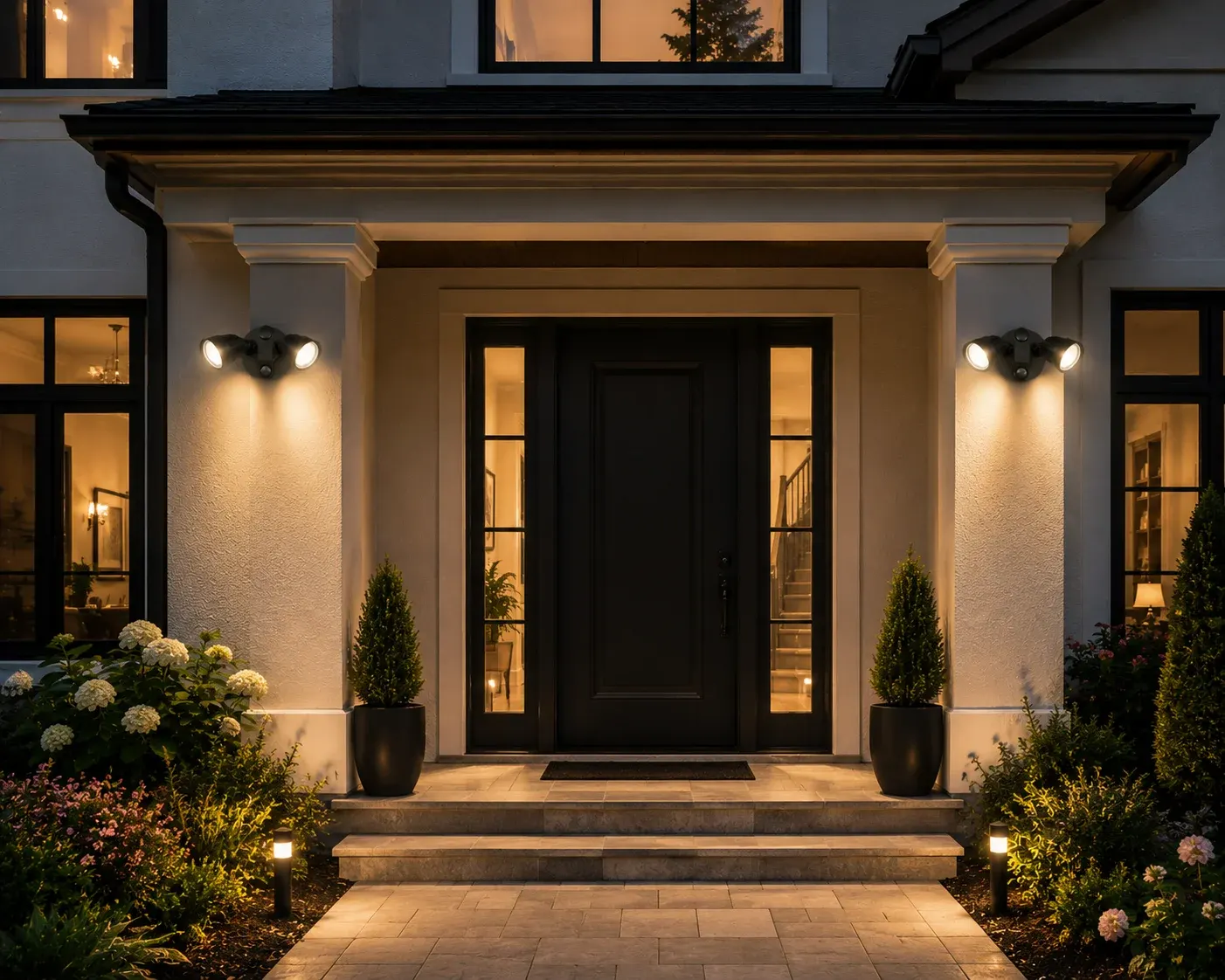 Outdoor Security Lighting fixtures with motion sensors