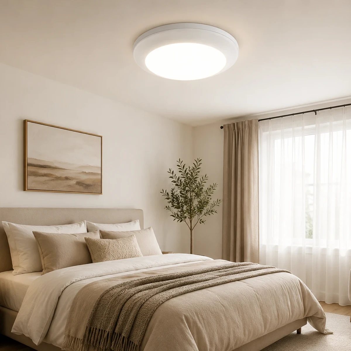 Main light operation of night light flush mount