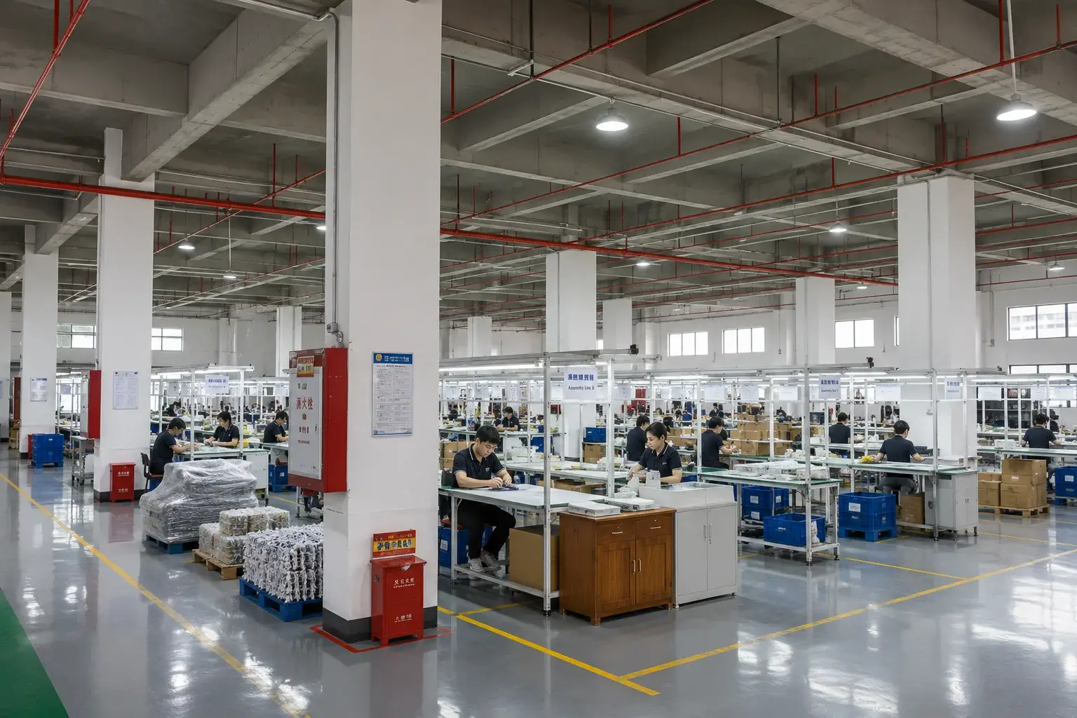Mass production aging test area