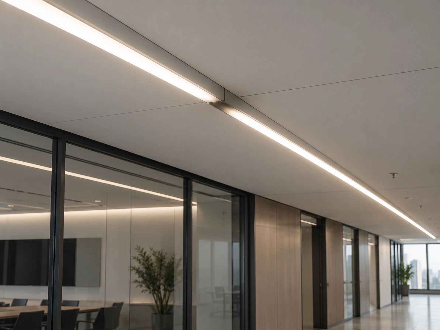 Comparing dark joints vs seamless light transition in linear fixtures