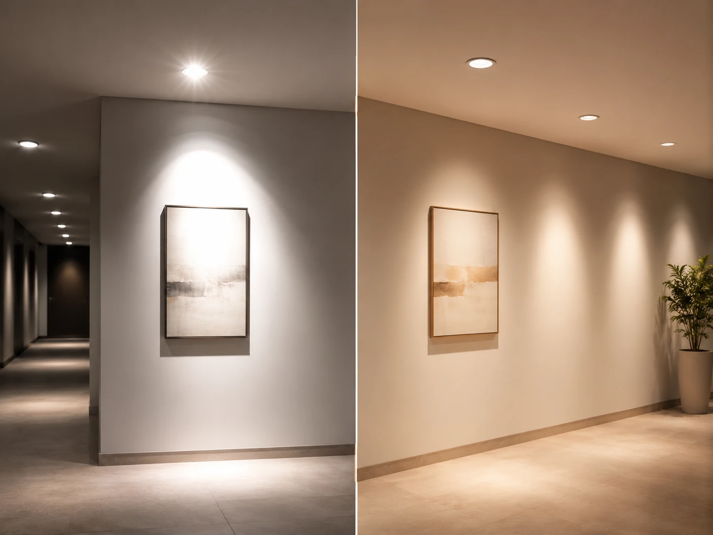 LED Downlight Glare Comparison