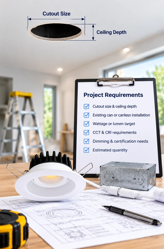 Commercial LED Downlight Installation Scene